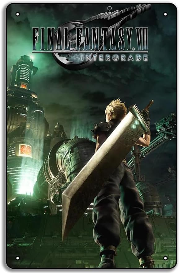 Home Decor Game - Final Fantasy VII Game Poster Metal
