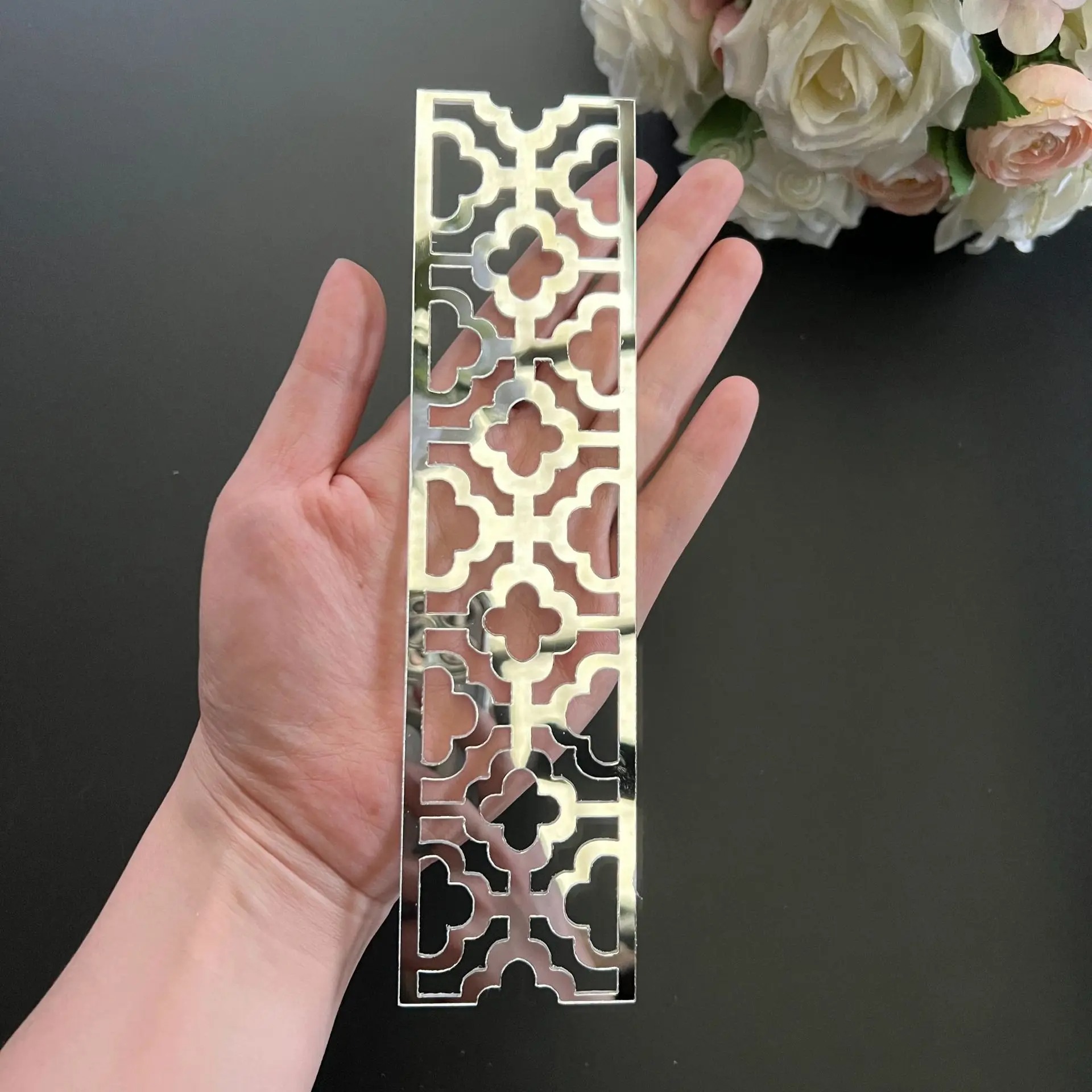 Home Decor Wallpaper - 12pcs Acrylic Mirror Wall Stickers For