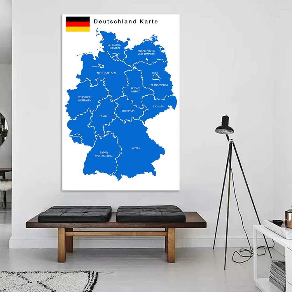 Germany Home Decor - 100*150 Cm Các Đức Bản Đồ