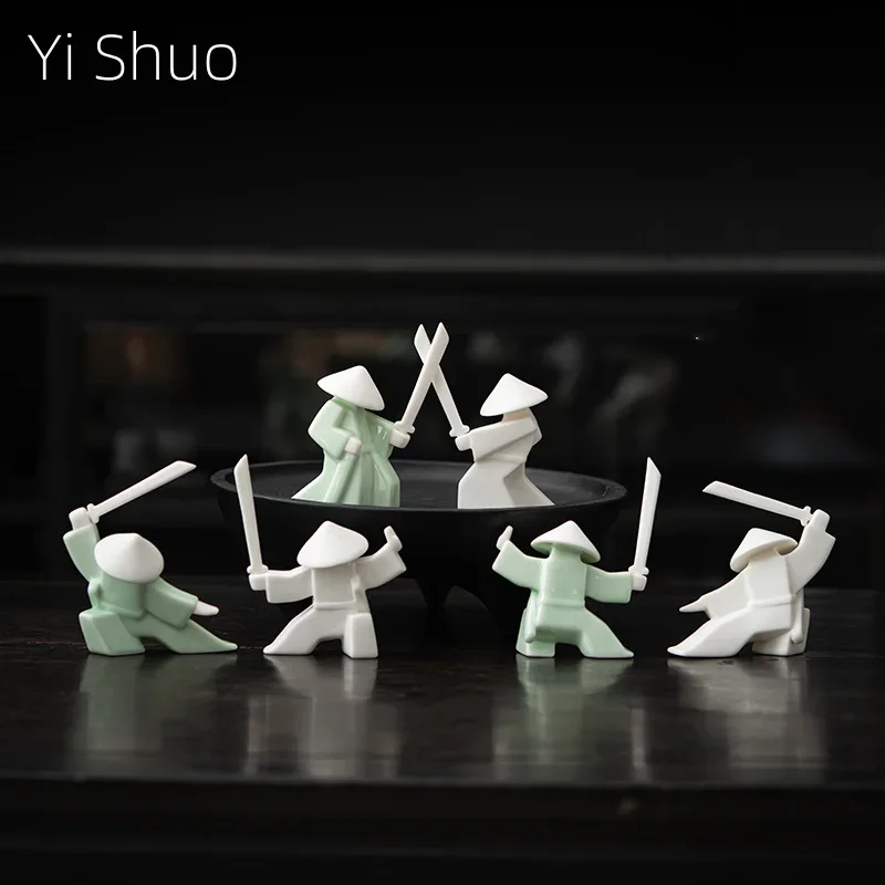 Incense Stick Holder - Creative New Chinese Ceramic Warrior Knight