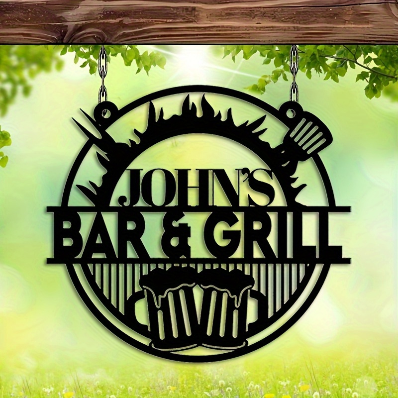 Home Decor Outdoor - Customizable Wrought Iron Signs - Personalized