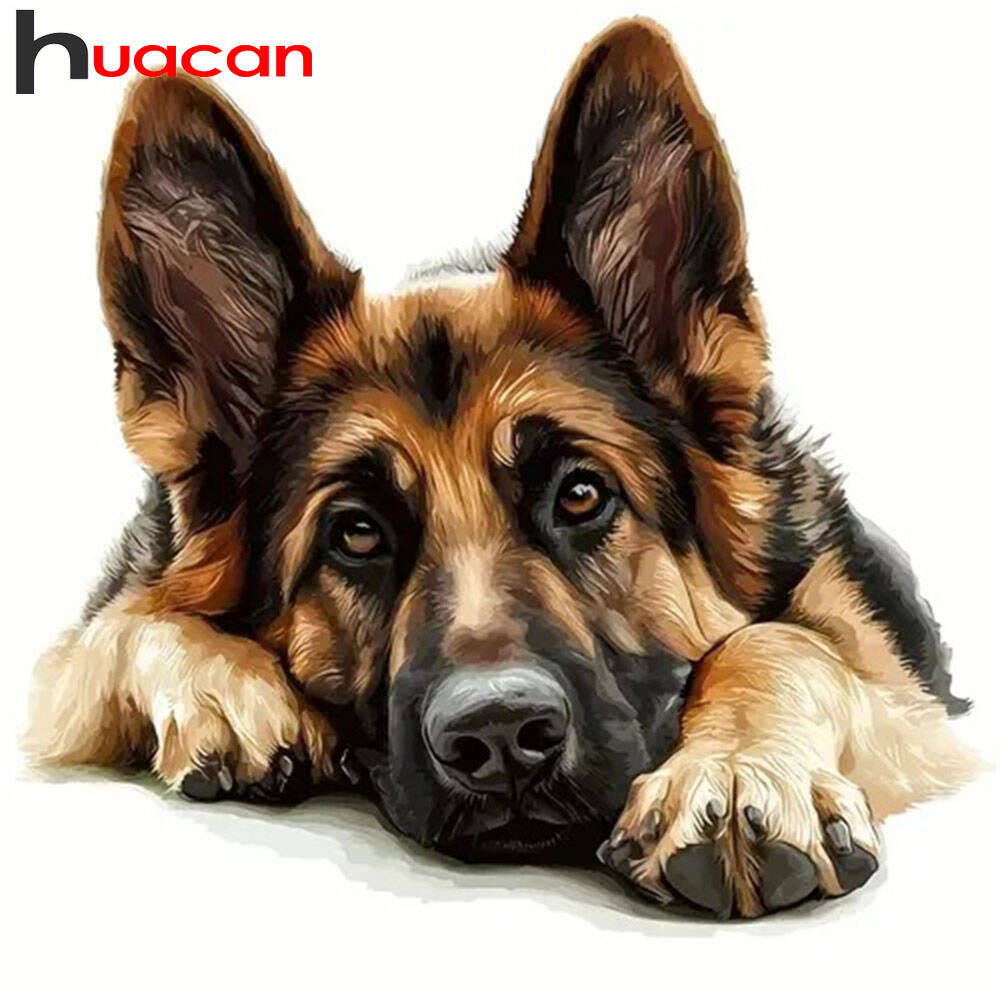 Germany Home Decor - Huacan Diamond Painting German Shepherd Dog