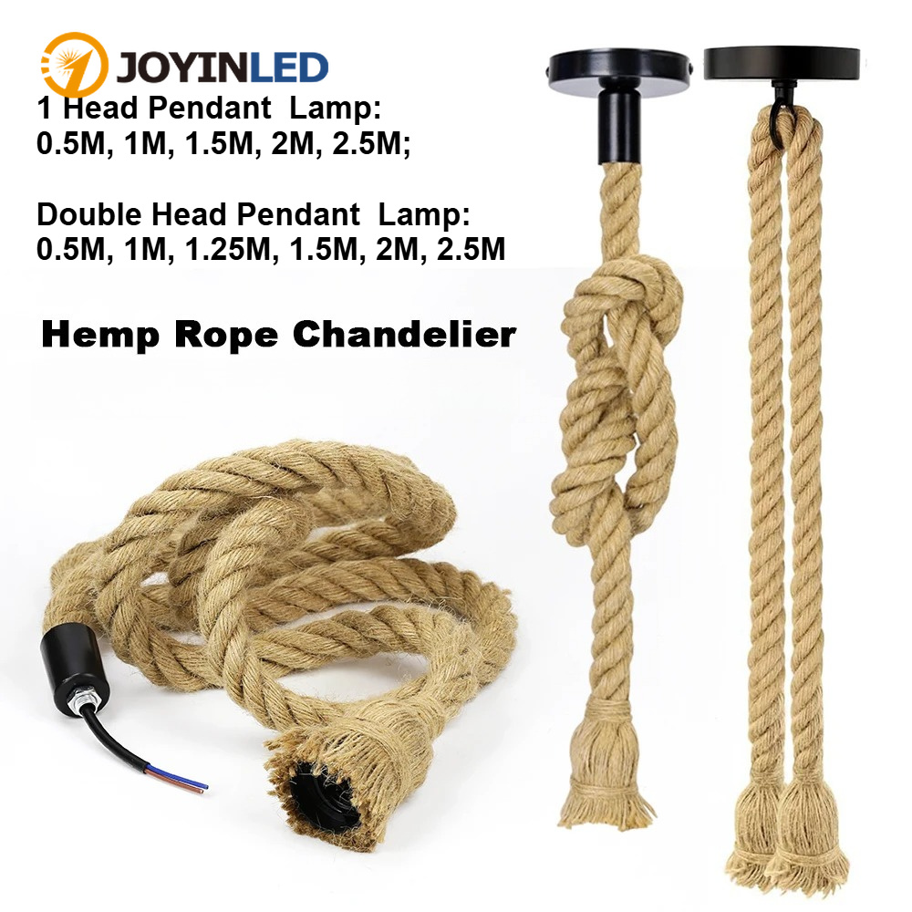 Rope Light Decoration - JOYINLED Vintage Hemp Rope Pendant Light