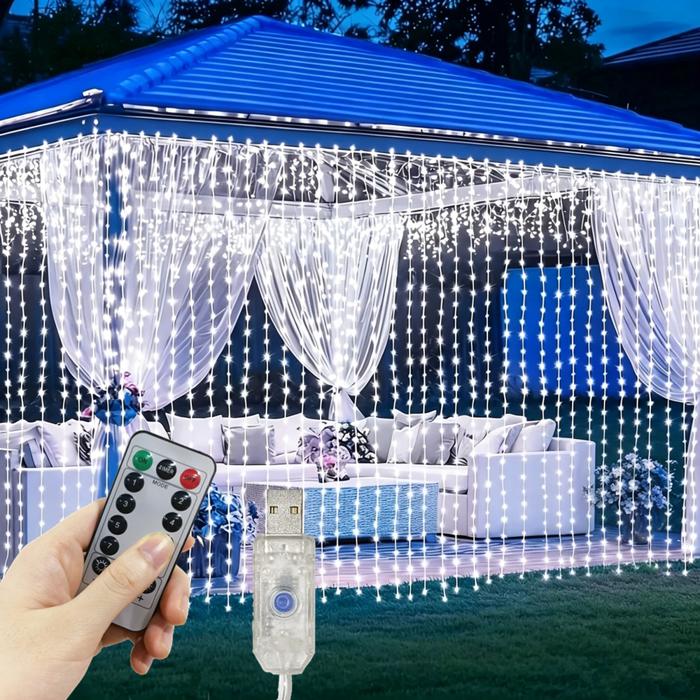 3/4/6m Fairy Lamp with 8 Mode  - đánh giá và giá String Curtain Light