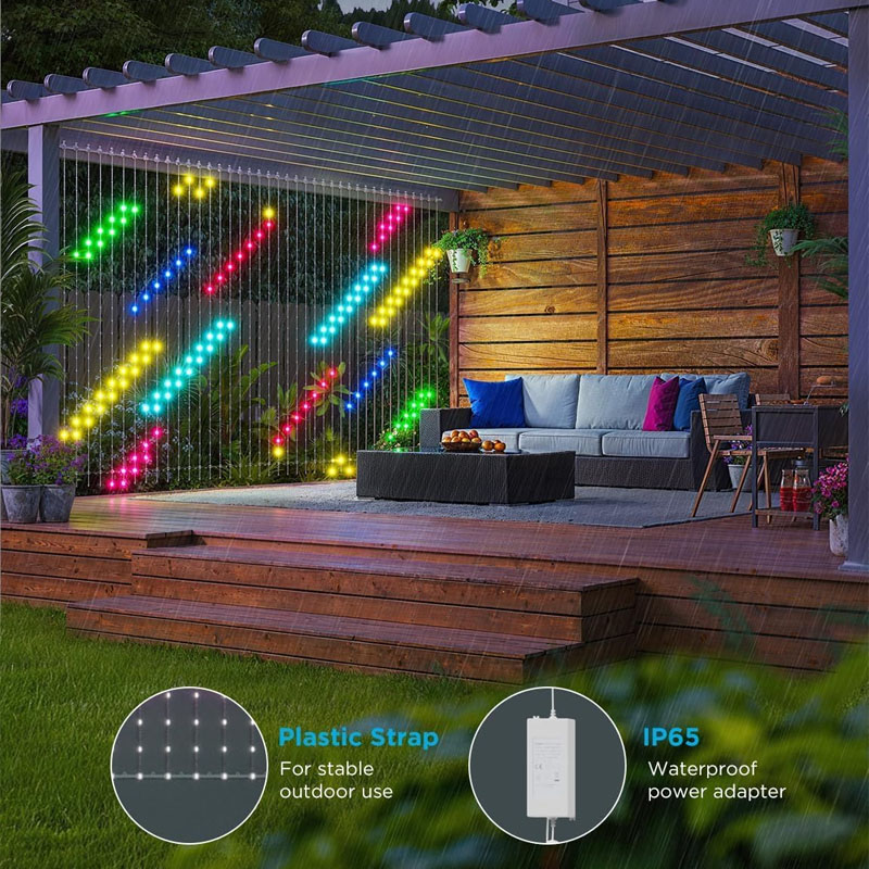 400 RGBIC LED Smart Curtain Fa - đánh giá và giá String Curtain Light