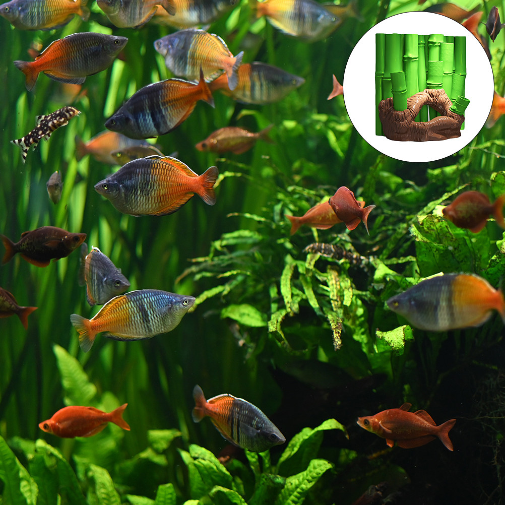 1Pcs 3D Bamboo Resin Fish Tank - đánh giá và giá Home Decor Habitat