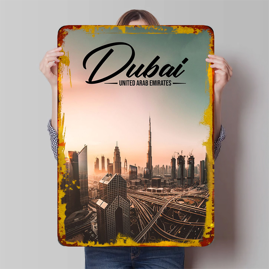 Dubai Cityscape Metal Wall Art - đánh giá và giá Home Decor Uae