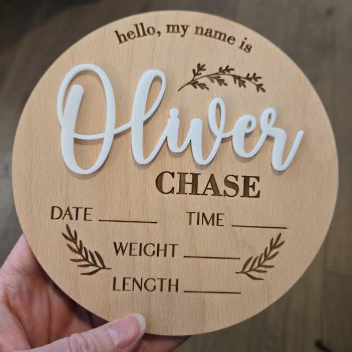 1Pc Custom Baby Announcement S - đánh giá và giá Home Decor For Wedding