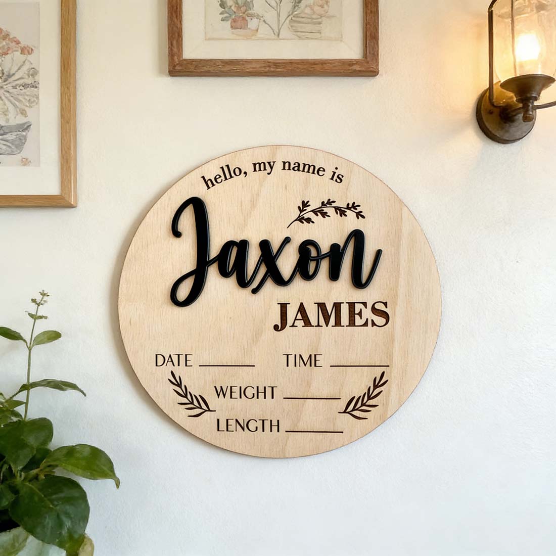 1Pc Custom Baby Announcement S - đánh giá và giá Home Decor For Wedding