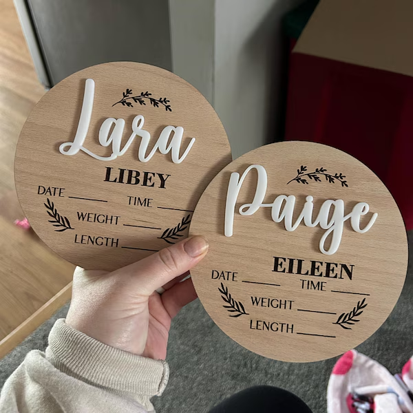 1Pc Custom Baby Announcement S - đánh giá và giá Home Decor For Wedding