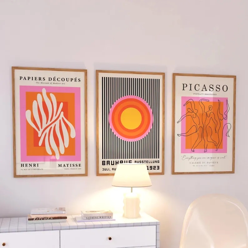 3pcsModern Orange  Bauhaus And - đánh giá và giá Home Decor Reviews