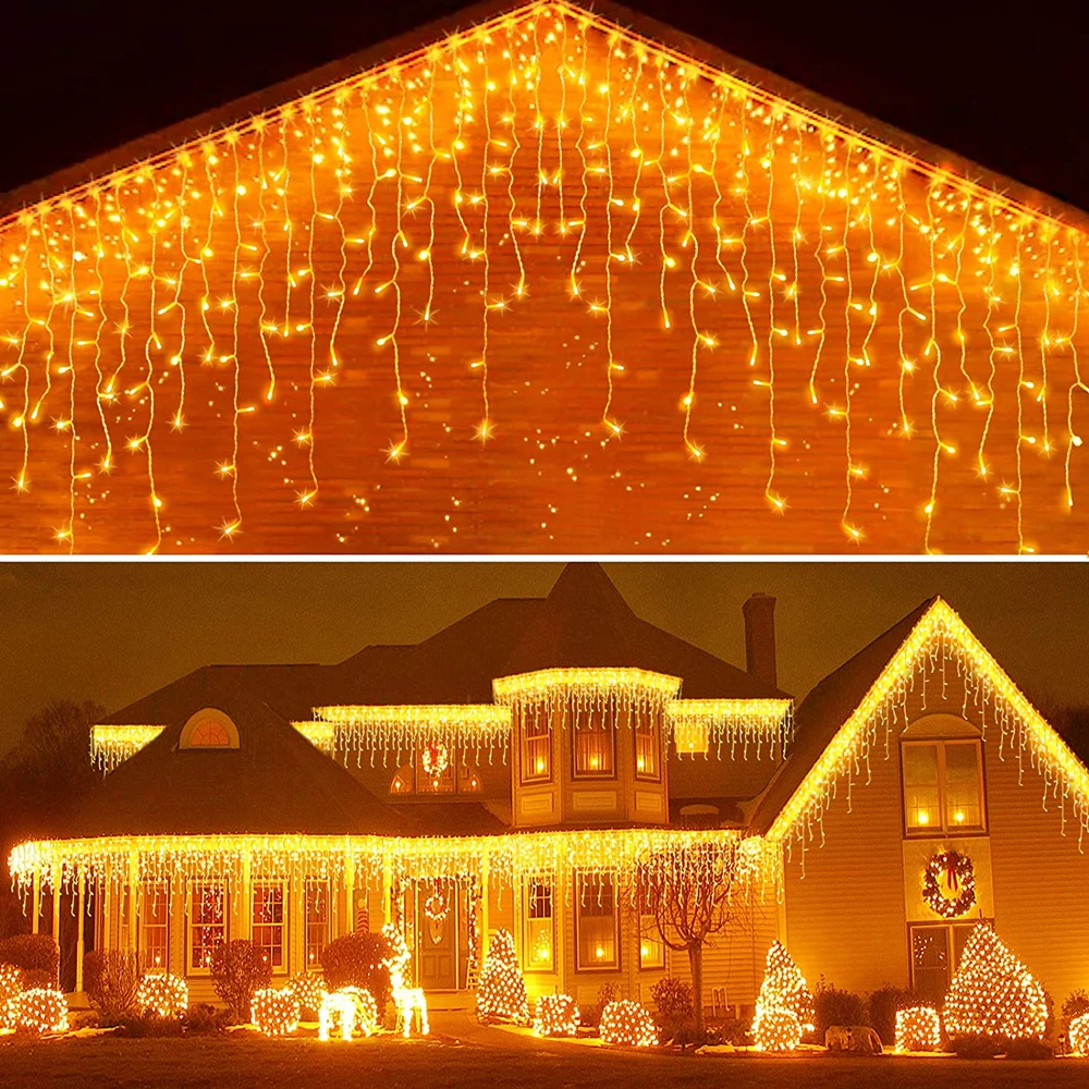Christmas Icicle String Lights - đánh giá và giá String Curtain Light