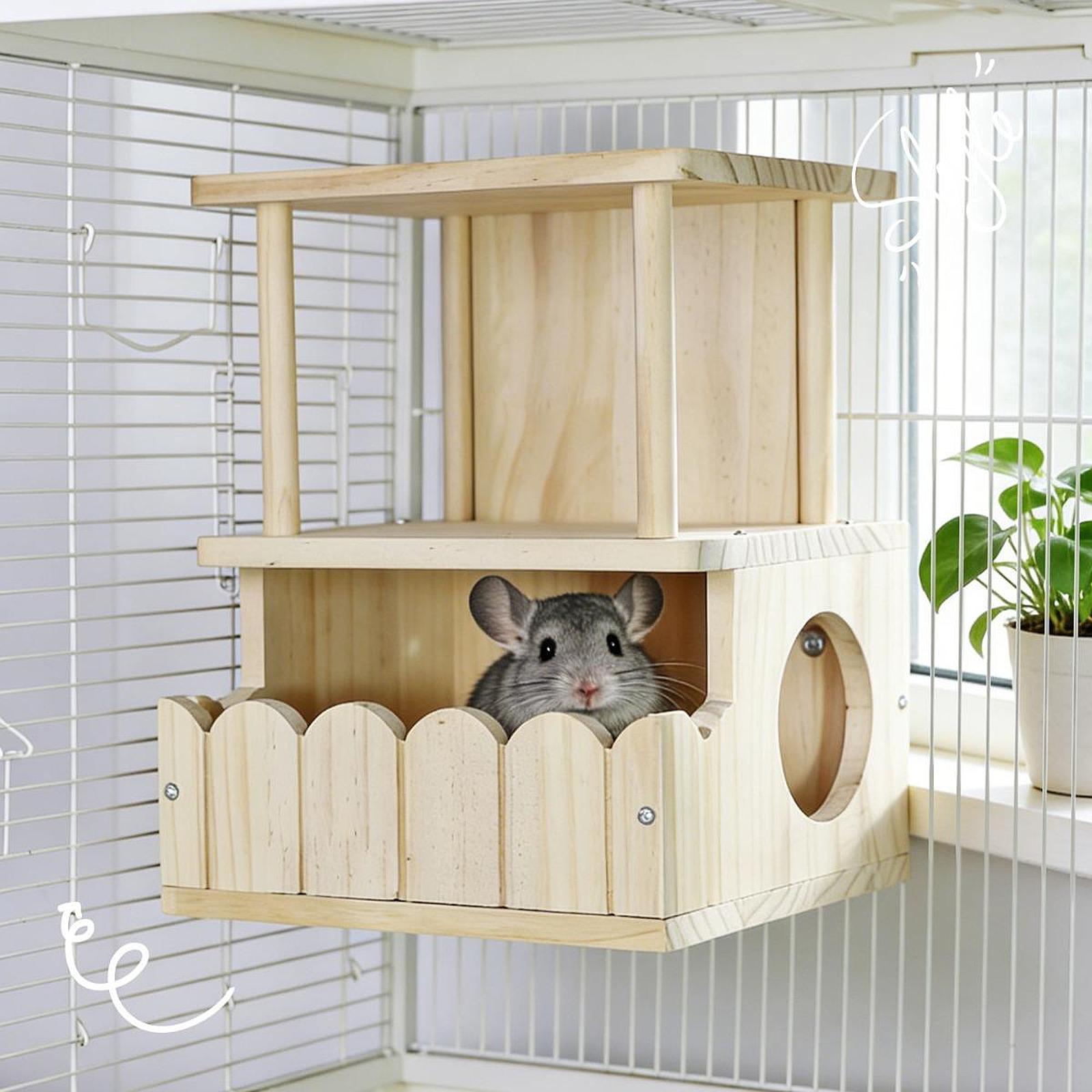 Chinchillas House Wooden Hideo - đánh giá và giá Home Decor Habitat