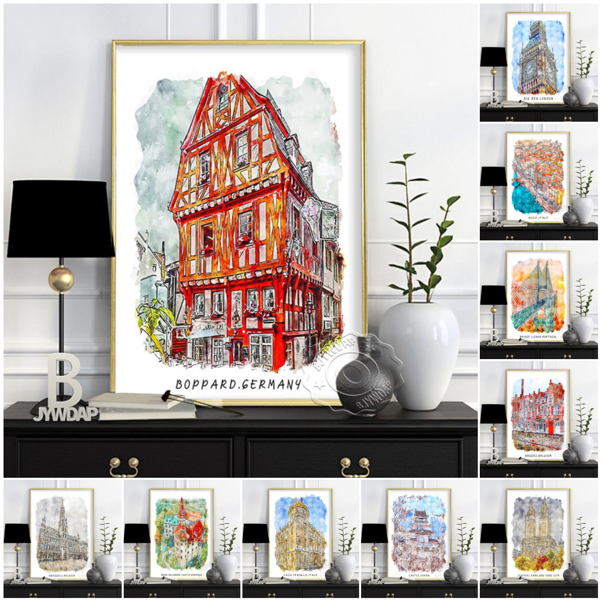 World City Travel Poster, Lond - đánh giá và giá Germany Home Decor