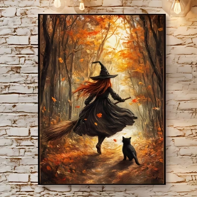 Retro Alloween Autumn Witch On - đánh giá và giá Home Decor Reviews