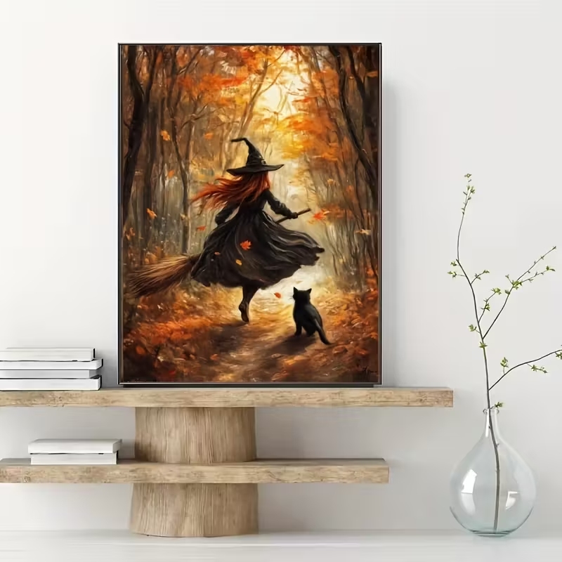 Retro Alloween Autumn Witch On - đánh giá và giá Home Decor Reviews