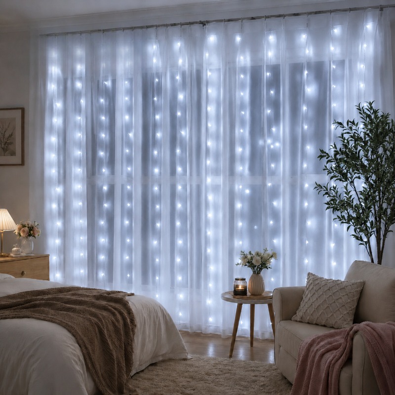 3/4/6m Curtain LED String Ligh - đánh giá và giá String Curtain Light