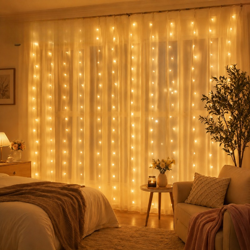 3/4/6m Curtain LED String Ligh - đánh giá và giá String Curtain Light