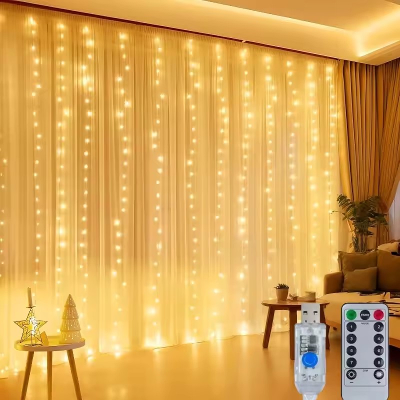 3/4/6m Curtain LED String Ligh - đánh giá và giá String Curtain Light