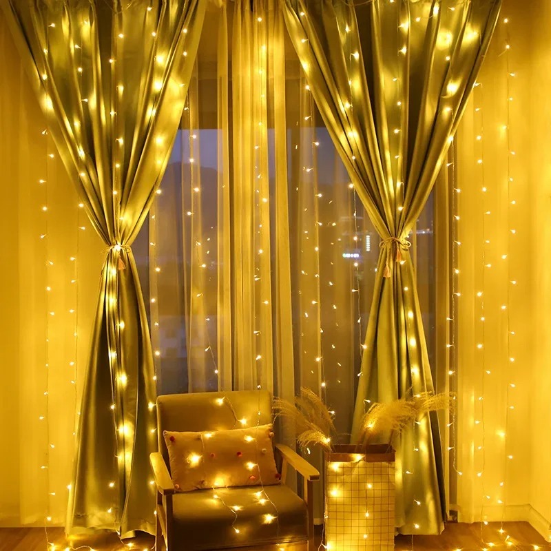 4/6M/8 Mode Curtain Garland on - đánh giá và giá String Curtain Light