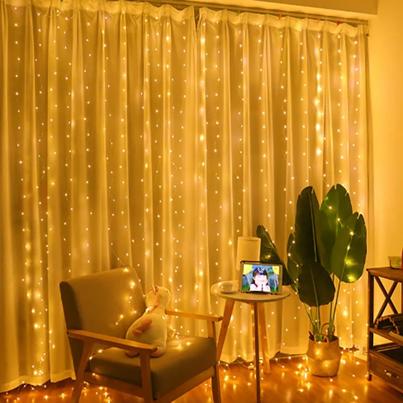 4/6M/8 Mode Curtain Garland on - đánh giá và giá String Curtain Light