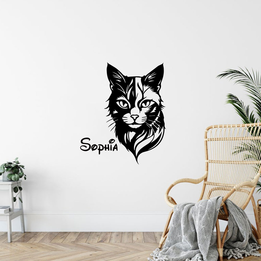1PC Cute Cat Personalized Name - đánh giá và giá Home Decor Wallpaper