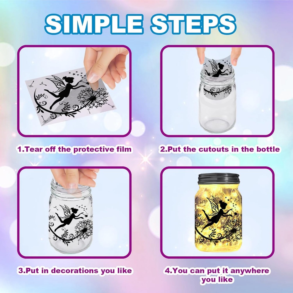 Elf Silhouette Jar Cutouts Pap - đánh giá và giá Home Decor Wallpaper