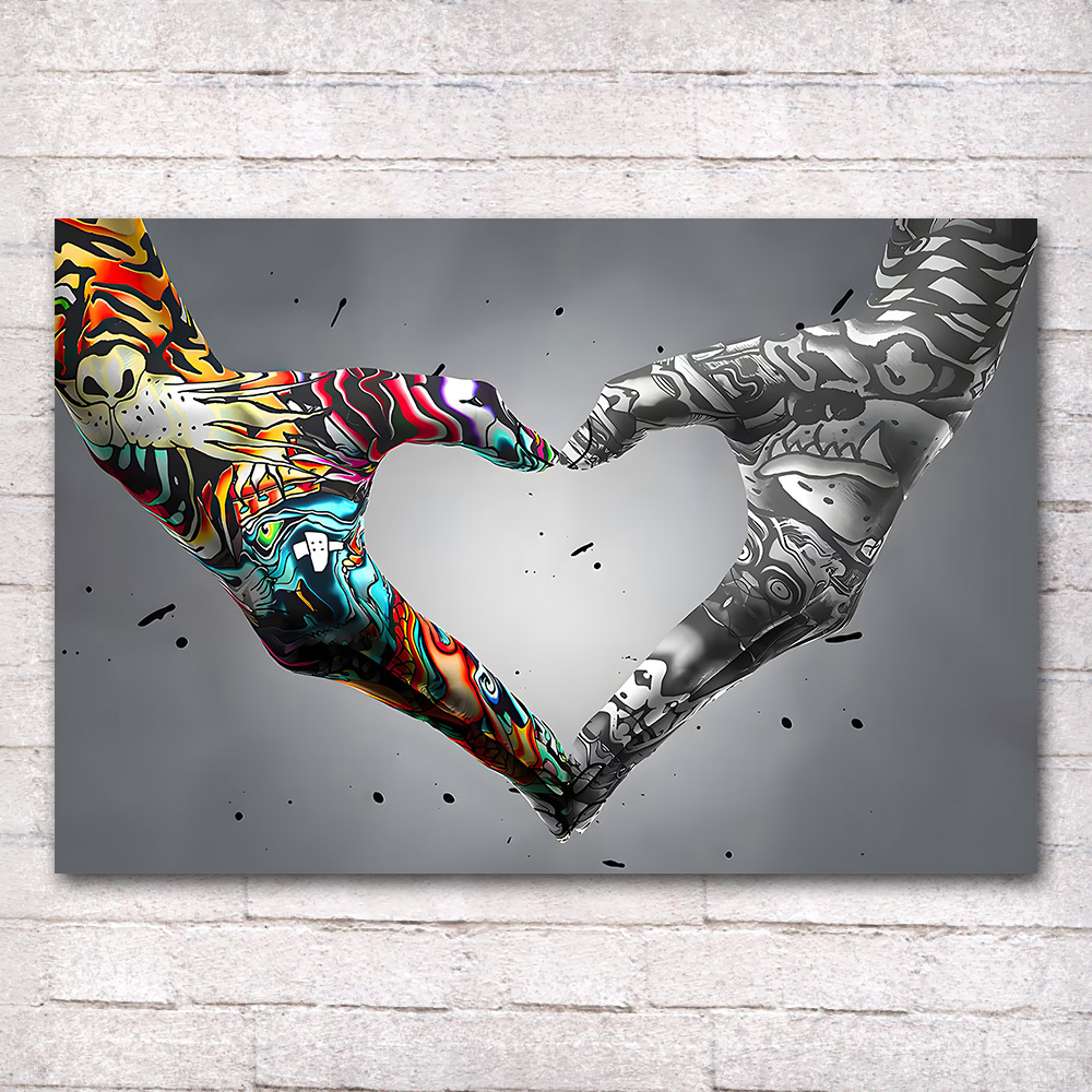 Graffiti Hand Love Canvas Pain - đánh giá và giá Home Decor Market