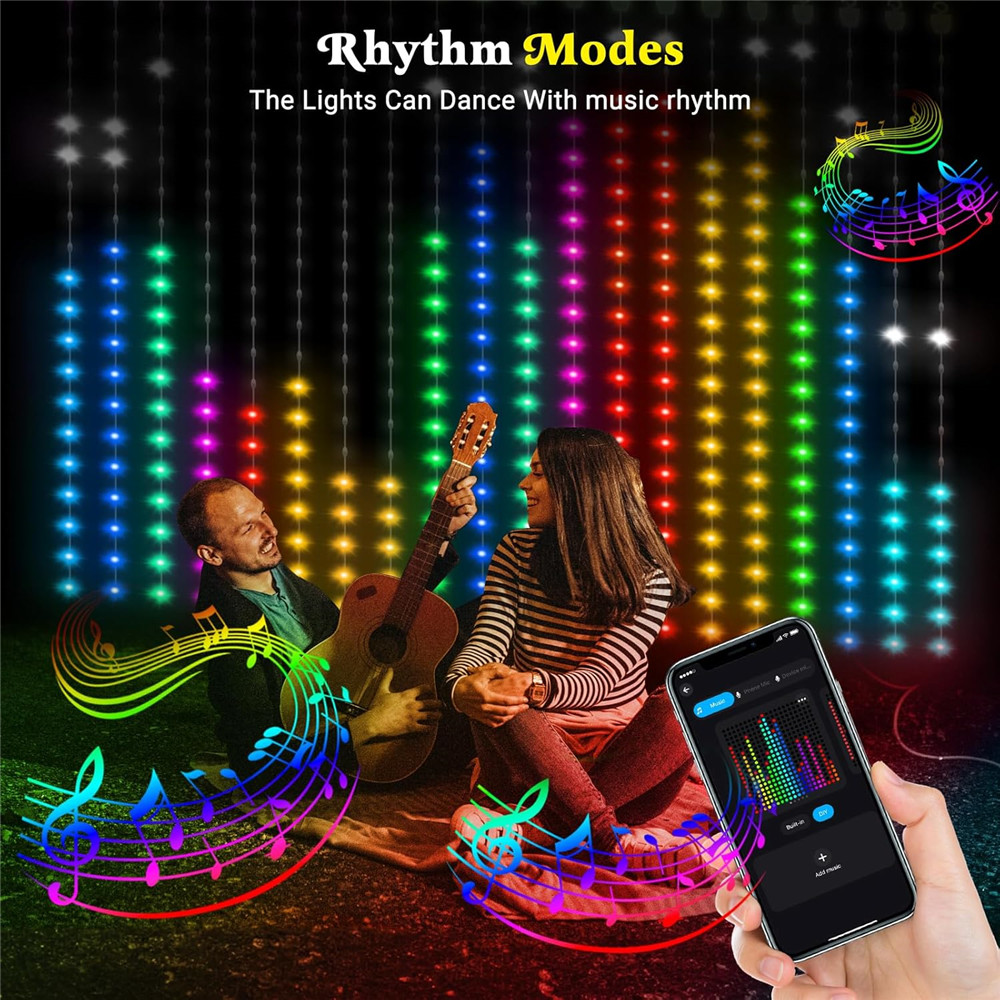 1/2PCS 400LED Curtain Lights L - đánh giá và giá String Curtain Light