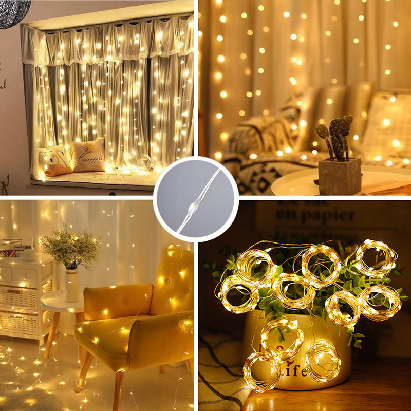 USB LED Curtain String Light C - đánh giá và giá String Curtain Light