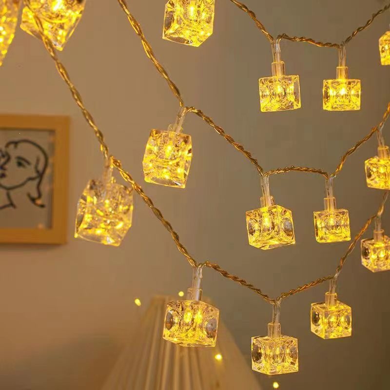 Multicolour Warm Ice Cube Stri - đánh giá và giá String Curtain Light