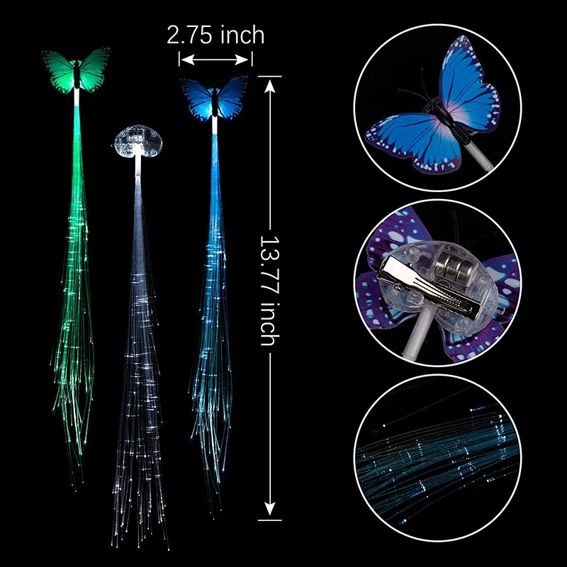 1-10PCS LED Glowing Hair Braid - đánh giá và giá Rope Light Decoration